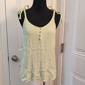 OP Light Green Camisole with Button Accents